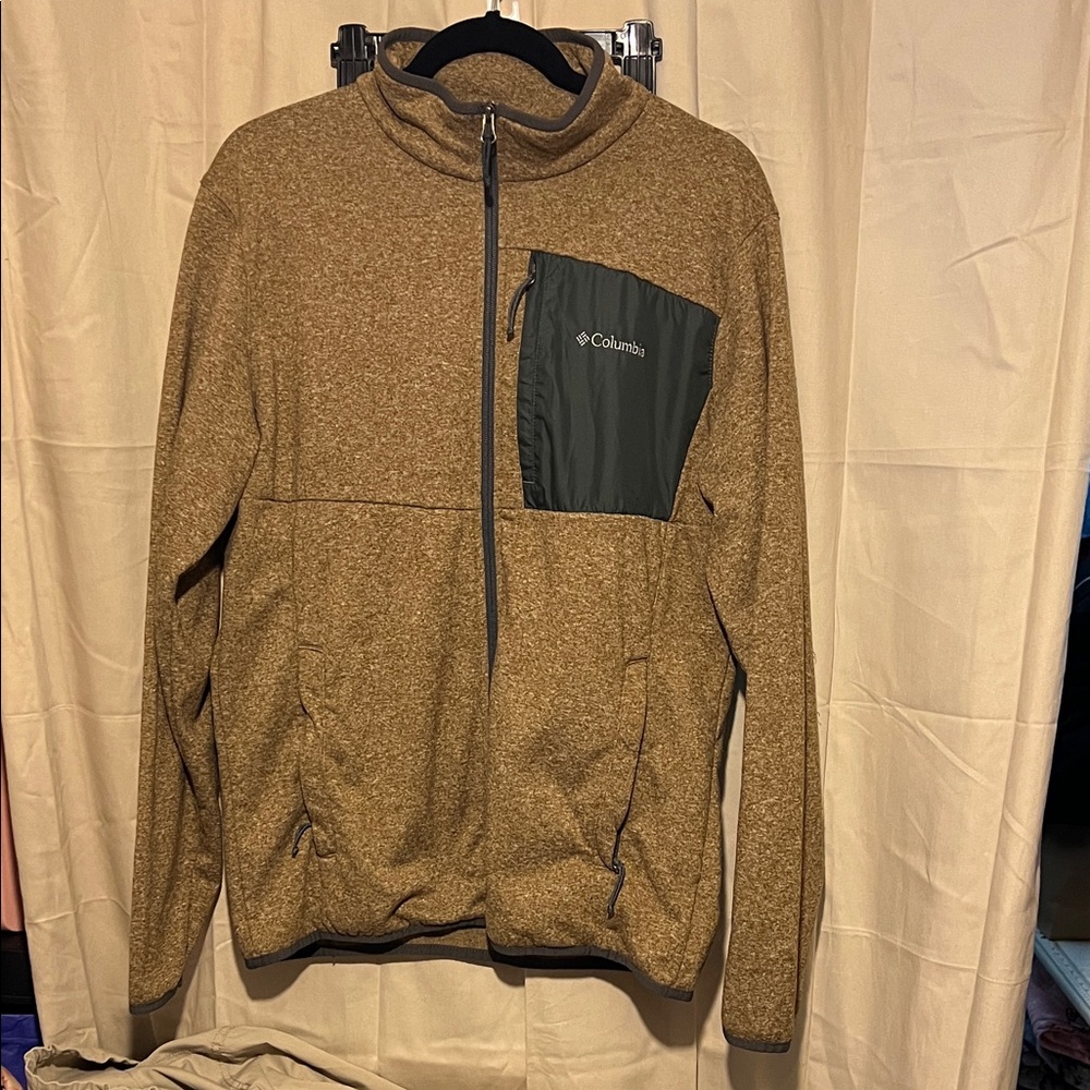 Columbia Tan Jacket with Black Accent